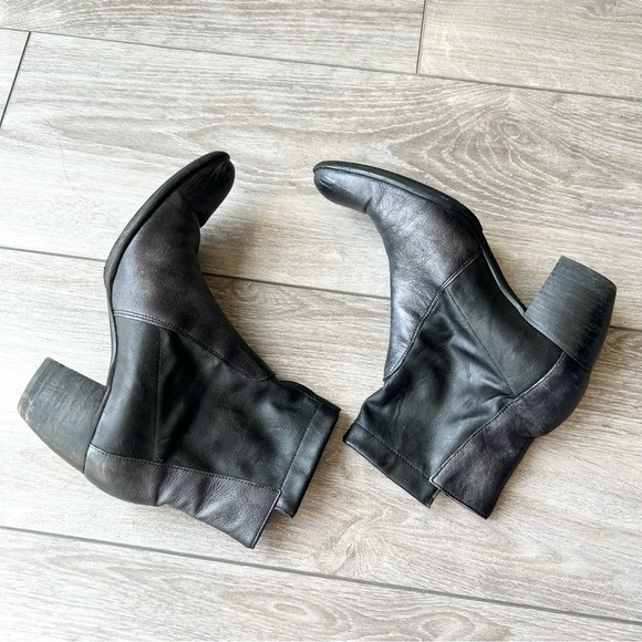 France Mode Metallic Leather Smooth Leather Mixed Ankle Boots - Picture 8 of 14